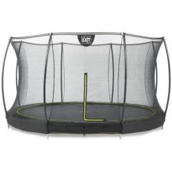   Silhouette inground trampoline ø427cm met veiligheidsnet - zwart