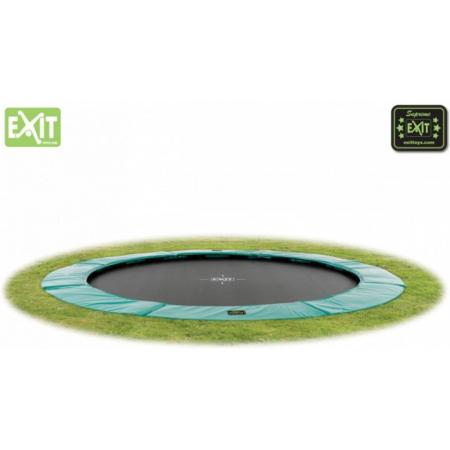 EXIT Supreme groundlevel trampoline ø427cm - groen