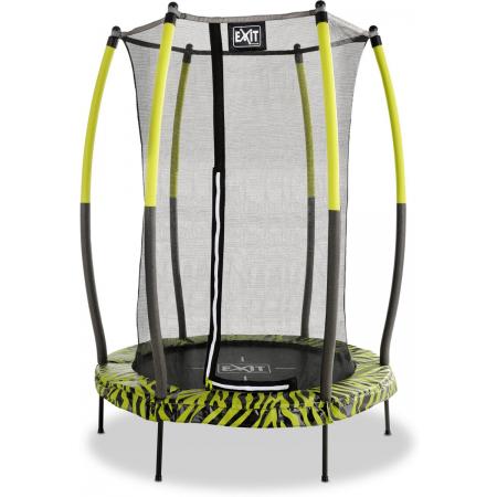EXIT Tiggy junior trampoline met veiligheidsnet ø140cm - zwart/groen