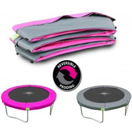 EXIT beschermrand Twist trampoline ø427cm - roze/grijs