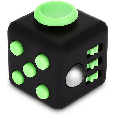 Fidget Cube Anti Stress Friemelkubus - Zwart/Groen