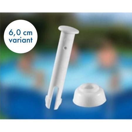 12x Bevestigings pin 6,0 cm - Geschikt voor Intex zwembad frame - pin en seal afdichting set - reserveonderdeel zwembad - plastic pinnen