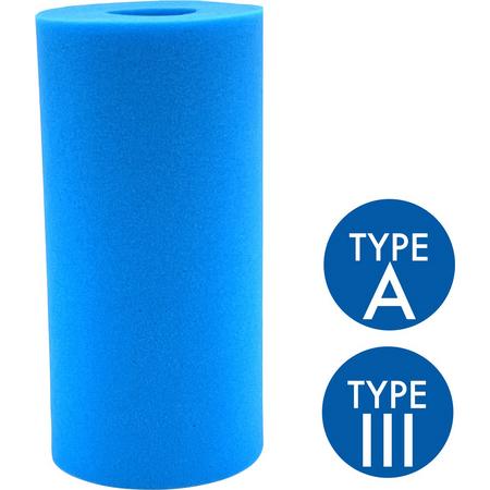Herbruikbare Zwembad Filter Cartridge - Uitwasbaar - 4x Duurzamer - Intex Type A - Bestway Type III - Foam Filter voor Zwembad Onderhoud - Zwembadfilter Cartridge