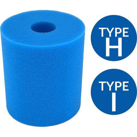 Herbruikbare Zwembad Filter Cartridge - Uitwasbaar - 4x Duurzamer - Intex Type H - Bestway Type I - Foam Filter voor Zwembad Onderhoud - Zwembadfilter Cartridge