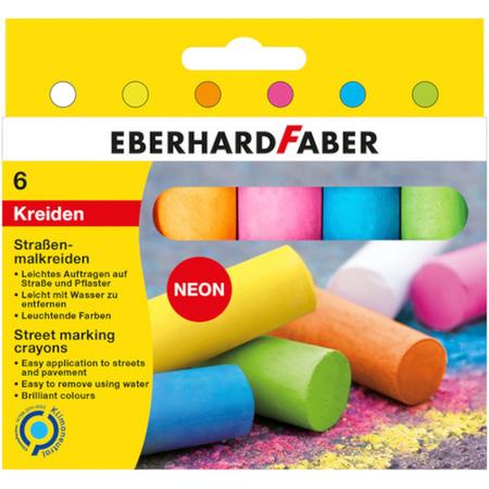 Eberhard Faber Stoepkrijt Junior 10,5 Cm 6 Stuks