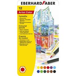 Kleurpotloden Eberhard Faber metaaletui a 12 stuks