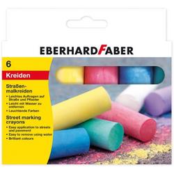 stoepkrijt Eberhard Faber 4-kantig 6 kleuren
