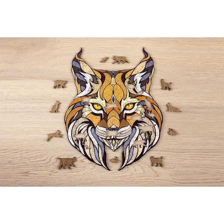 Eco Wood Art - Houten Legpuzzel - Lynx - 164 - 35,3x28x0,5cm, Kartonbox