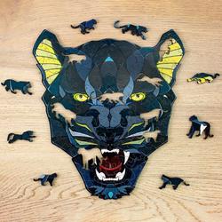 Eco Wood Art Houten Puzzel Panther, 31x28x0,5cm