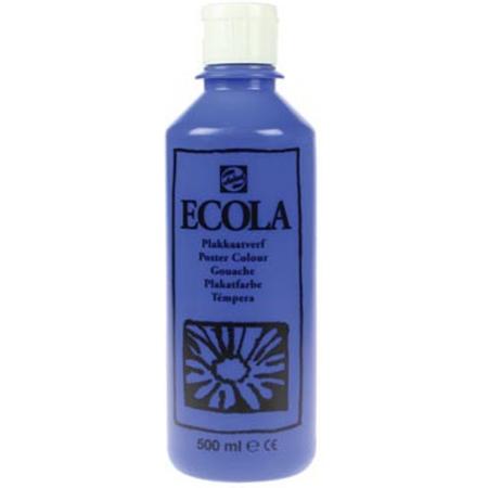 Plakkaatverf Ecola flacon van 500 ml, donkerblauw