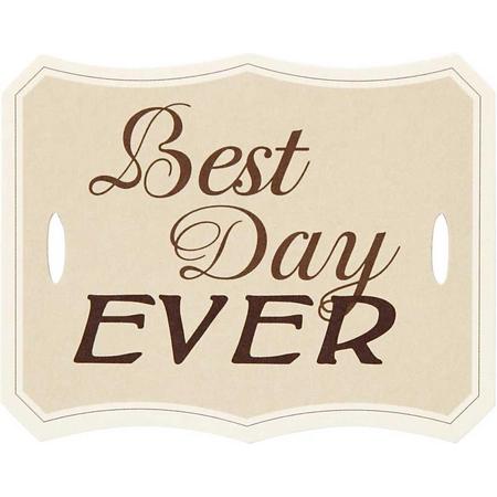 Cadeaulabel Best Day Ever 63x80mm - 20 st