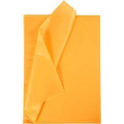 Tissuepapier. geel. 50x70 cm. 17 gr. 10 vel/ 1 doos