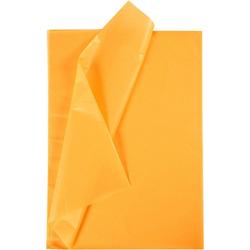tissuepapier. vel 50x70 cm.  17 gr. geel. 25vellen