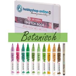 Brush pen - Set - Botanisch - Met Schetsboen en PN - Ecoline