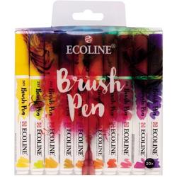Talens Ecoline - Brush Pen Penseelpen Penseelstift - Set 20 kleuren