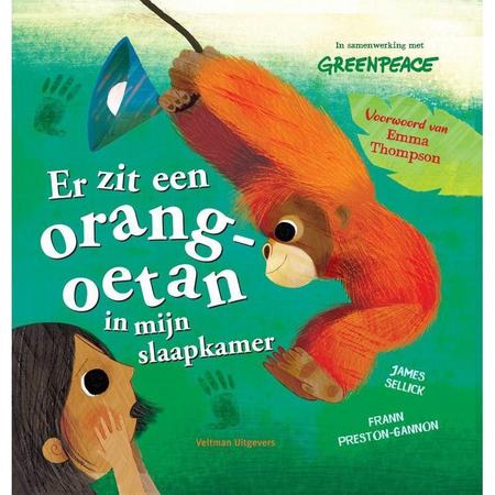 Ecostory - Babyboek - Veltman Uitgevers - Er zit een orang-oetan in mijn slaapkamer - (48 pag. gebonden) - Nederland - Fairtrade
