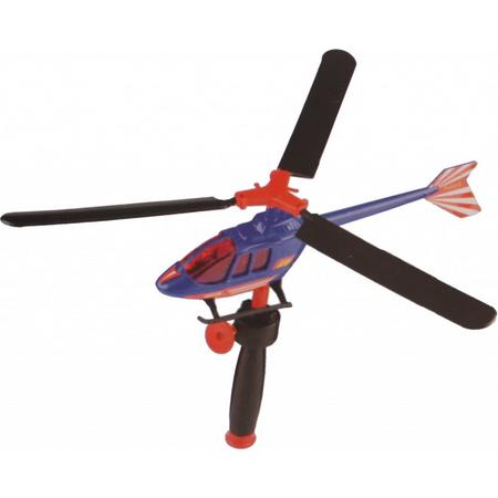 Eddy Toys Helikopter Met Trekkoord 30 Cm Blauw