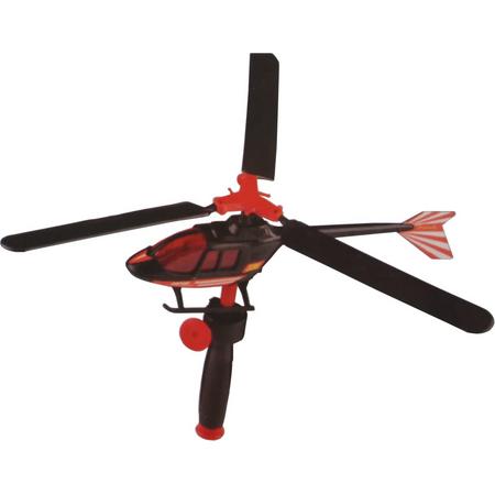 Eddy Toys Helikopter Met Trekkoord 30 Cm Zwart