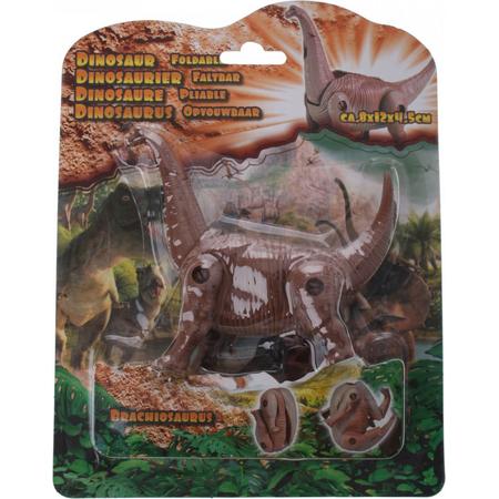 Eddy Toys Mini Dino Brachiosaurus Bruin 8 Cm
