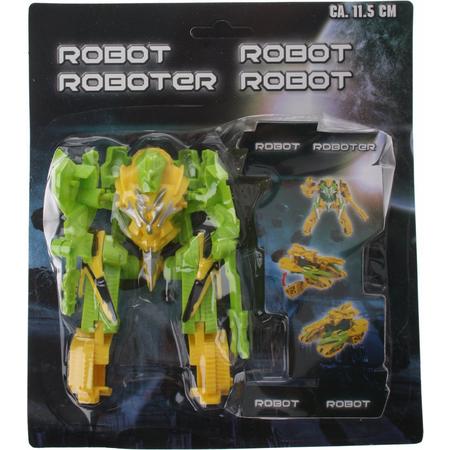 Eddy Toys Robot Transform Groen 11,5 Cm