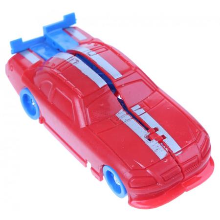 Eddy Toys Robot Transformer Car Rood/blauw 10 Cm