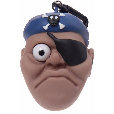 Eddy Toys sleutelhanger piraat blauw 9 cm