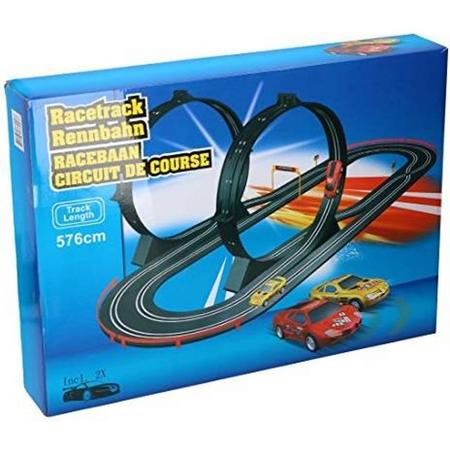 Elektrische Racebaan met 2 loopings met een totale lengte van 576 cm - Eddy Toys