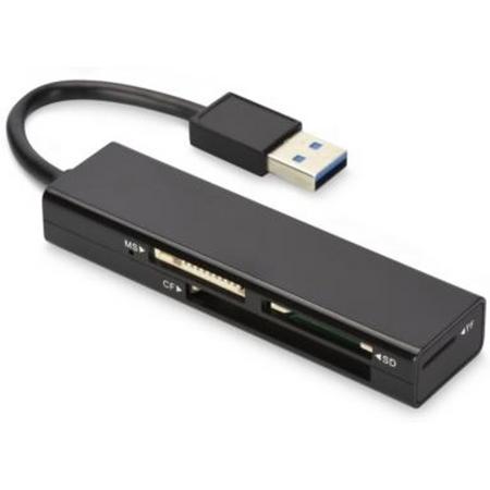 Ednet USB 3.0 MCR USB 3.0 Zwart geheugenkaartlezer