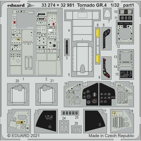 1:32 Eduard 32981 Tornado GR.4 interior for Italeri Photo-etch