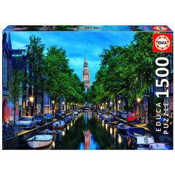 Amsterdamse gracht bij valavond - puzzel 1500 stukjes
