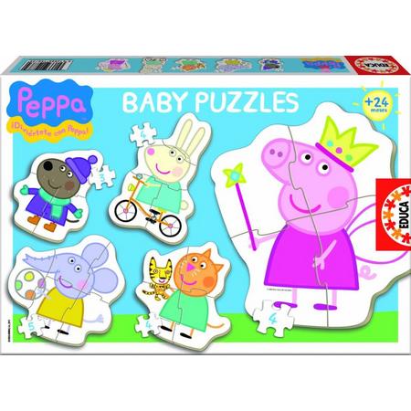 Educa 5 puzzels van Peppa Pig - 3   5 stukjes