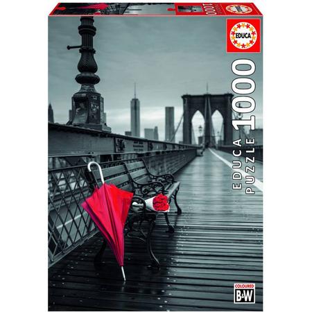Educa Legpuzzel Rode Paraplu in New York 1000 stukjes