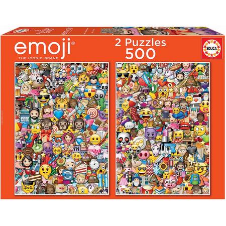 Legpuzzel - 2 x 500 stukjes - Emoji - Educa puzzel