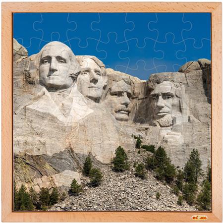 Educo houten puzzel Mount Rushmore - 30 stukjes