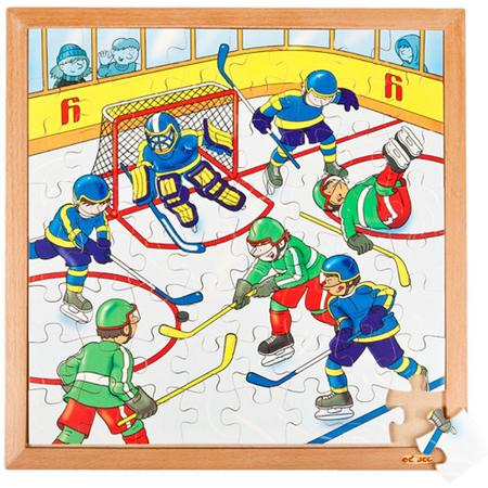 Educo houten puzzel ijshockey - 64 stukjes