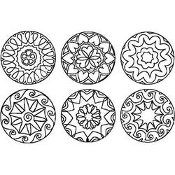 Mandala stempelmotieven set van 6 stuks