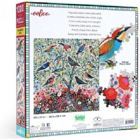 eeBoo - Puzzle 1000 pcs - Songbirds Tree (EPZTSBD)