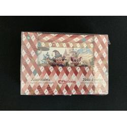   kaartenbox (rood) met 20 kaarten met enveloppen