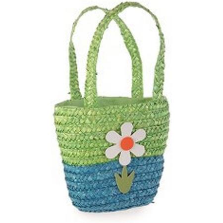 Egmont Toys - Boodschappentasje blauw/groen met bloem