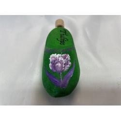 Klompfluitje  groen met tulpen souvenir