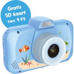 Eldur® Kindercamera - Blauw - Gratis 32gb SD kaart - Extra Groot Scherm