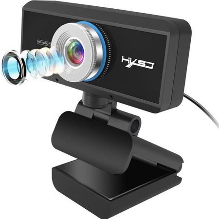 Professionele USB-Webcam - Windows & Apple - 1080P - Autofocus - Inclusief ingebouwde microfoon, Noise Cancelling en Universele Klem - 360 Graden - Computer - Webcam voor PC of Laptop - Webcamera - Computer camera - HD beeld en geluid - Meeting