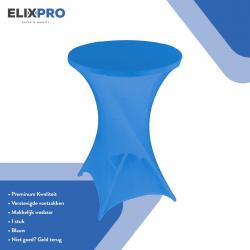 ElixPro - Premium statafelrok blauw 1x - ∅80 x 110 cm - Tafelrok- Statafelhoes - Tafelhoezen voor statafel - Staantafelhoes - Extra dik voor een Premium uitstraling