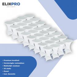 ElixPro - Premium statafelrok wit 32x - ∅80 x 110 cm - Tafelrok- Statafelhoes - Staantafelhoes - Extra dik voor een Premium uitstraling