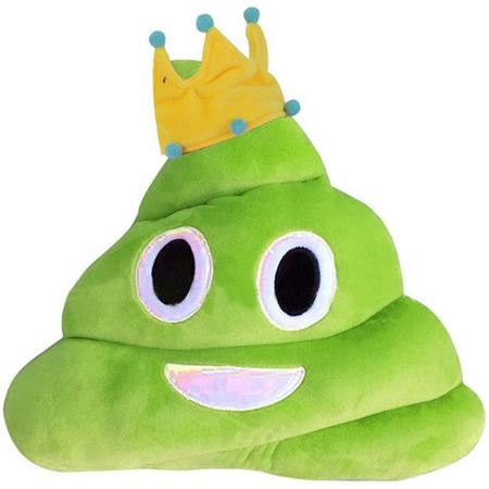 Emoji  Drol Princes Groen Kussen