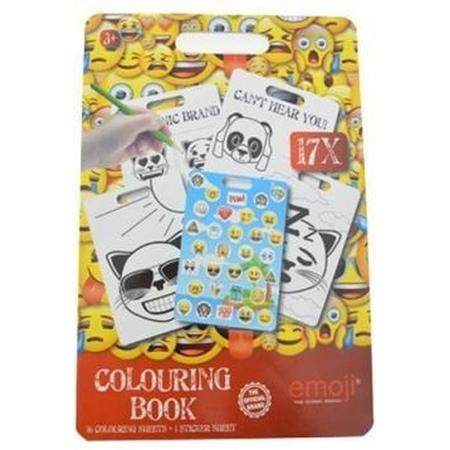 Emoji kleur en stickerboek 30 cm