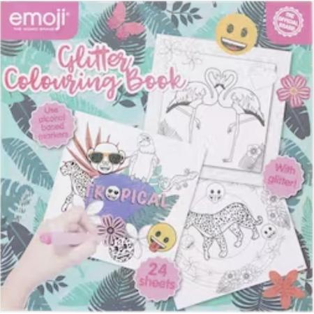 Emoji kleurboek dieren glitter 24 pagina