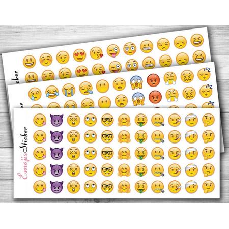 Emoji Stickers Pakket - 12 vellen met 660 Whatsapp Emoji Stickers - Gratis verzending!
