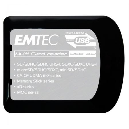 Emtec EKLMFLU03 USB 3.0 (3.1 Gen 1) Type-A Zwart geheugenkaartlezer