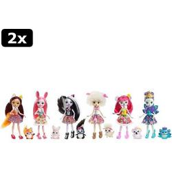 2x Mattel Enchantimals Pop & Dierenvriendje 15cm Assorti